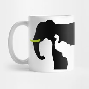 Black and White Elephants Mug